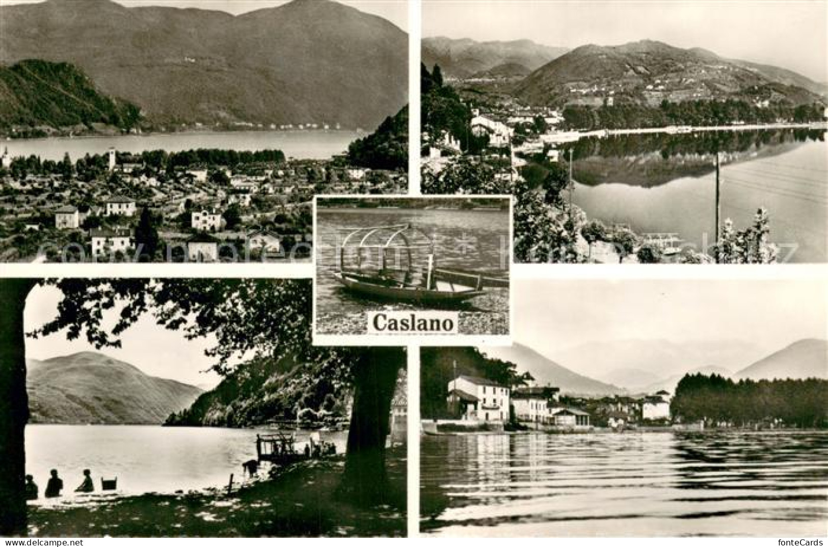 Caslano Teilansichten Seepartien