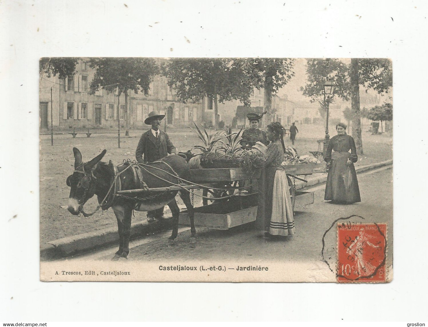 CASTELJALOUX (L ET G) JARDINIERE (MARCHANDE DE FLEURS) 1907