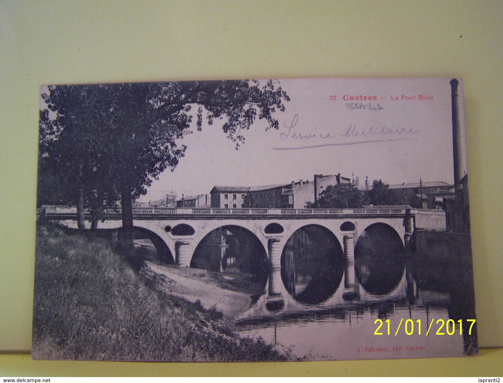CASTRES (TARN) MARCOPHILIE SANITAIRE MILITAIRE. LE PONT BIAIS