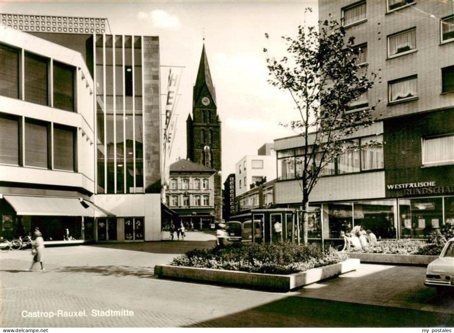 Castrop-Rauxel Stadtmitte Blick zur Kirche