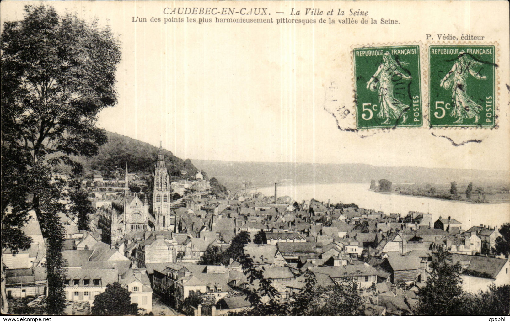 Caudebec en CAux CPA La ville et la Seine