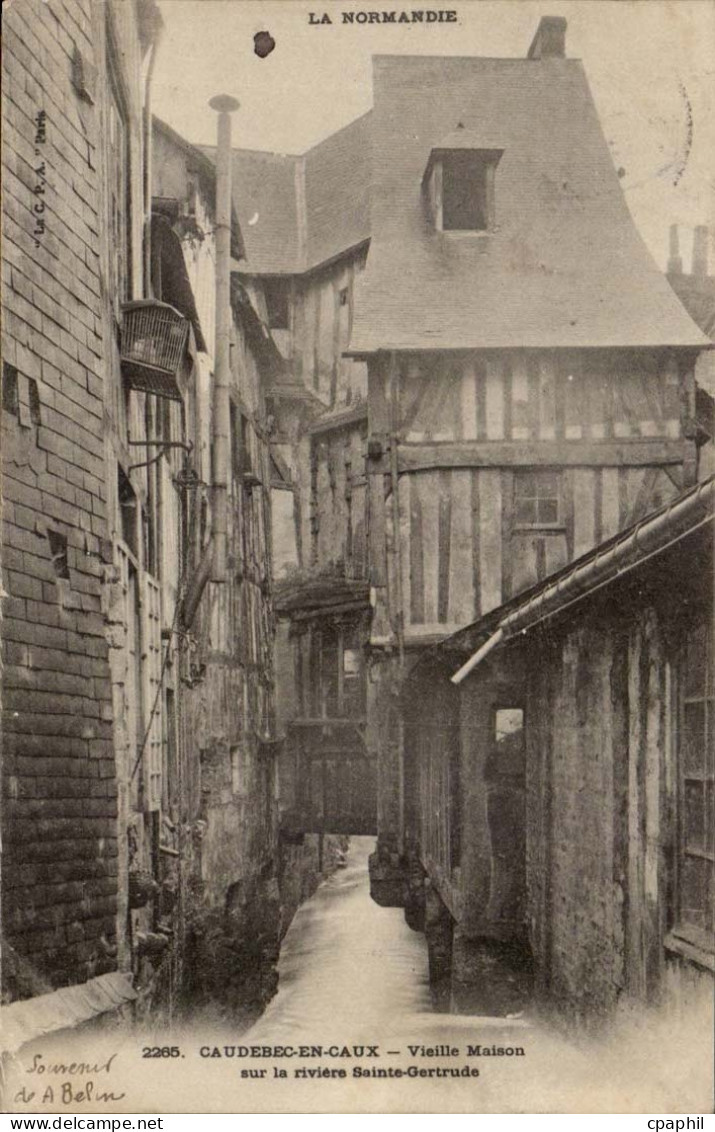 Caudebec en Caux CPA Vieille maison sur la riviere Sainte Gertrude