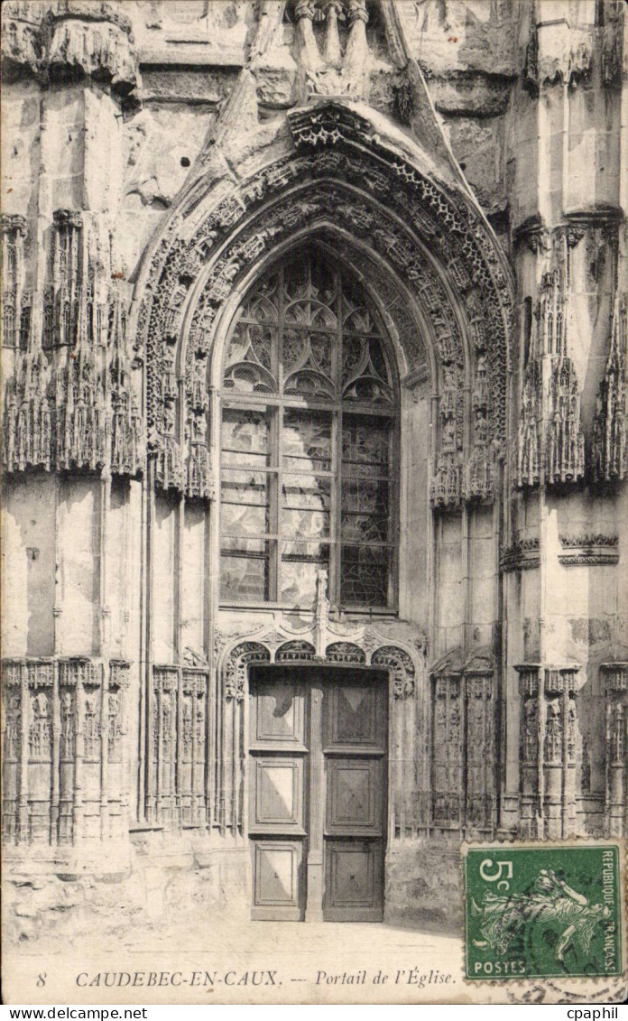 Caudebec en Caux - Portail de l'Eglise - CPA