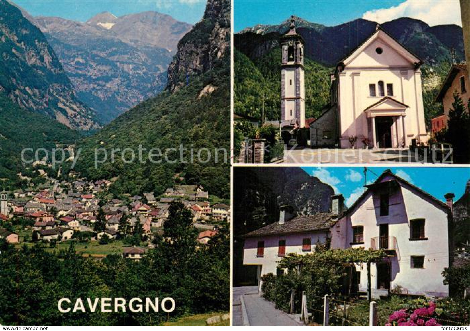 Cavergno Panorama Valle Maggia Chiesa