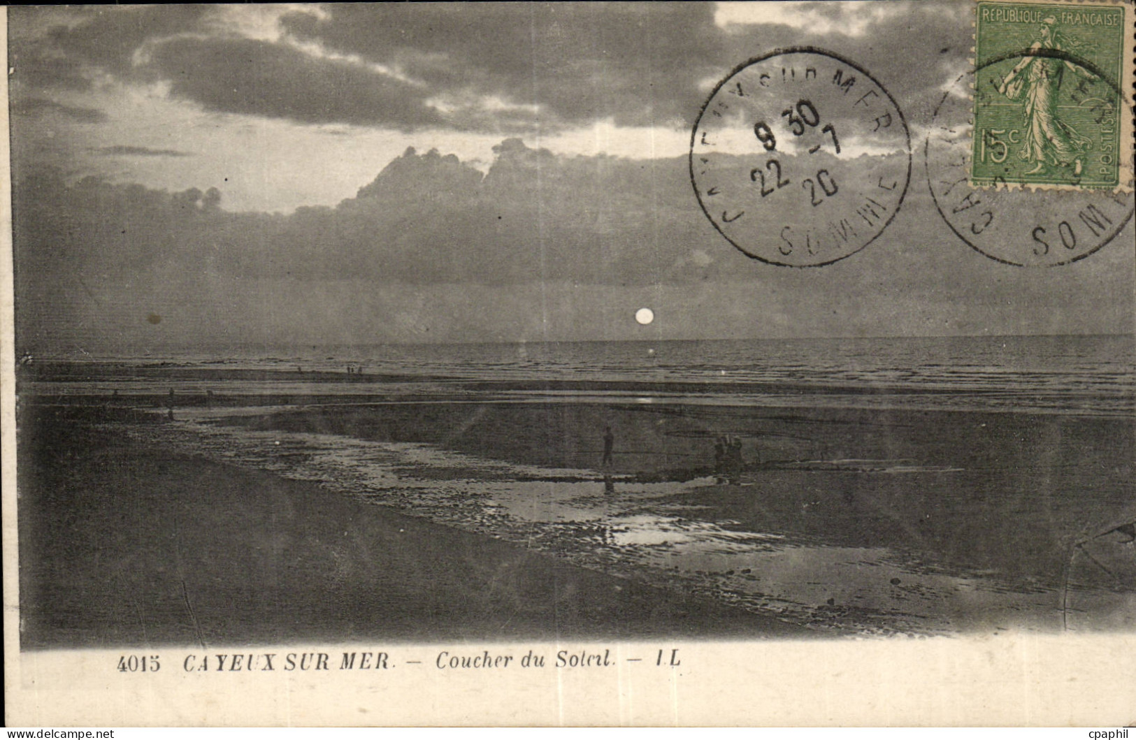 Cayeux sur Mer CPA Coucher de soleil
