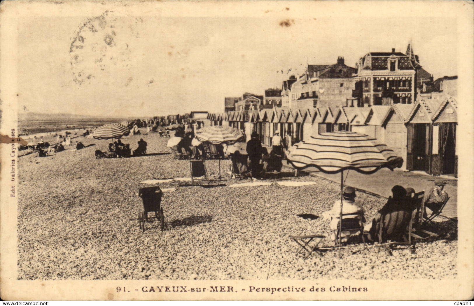 Cayeux sur Mer CPA Perspective des cabines