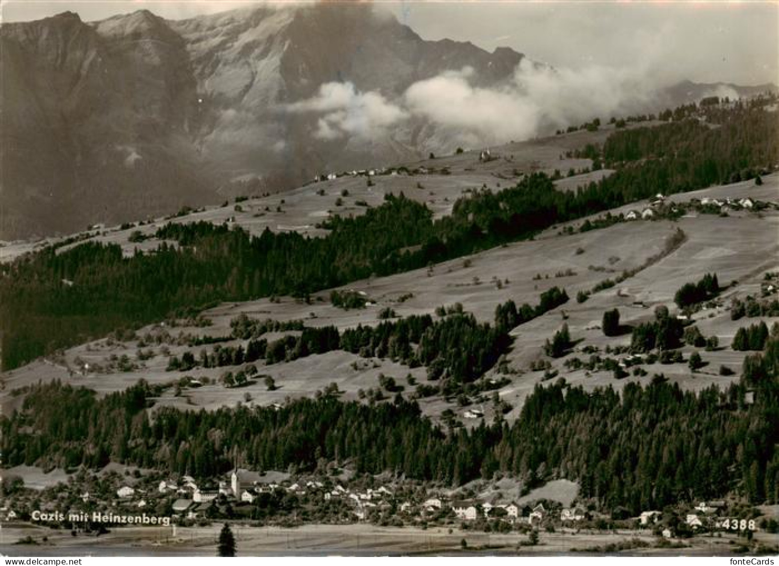 Cazis GR Panorama mit Heinzenberg Alpen