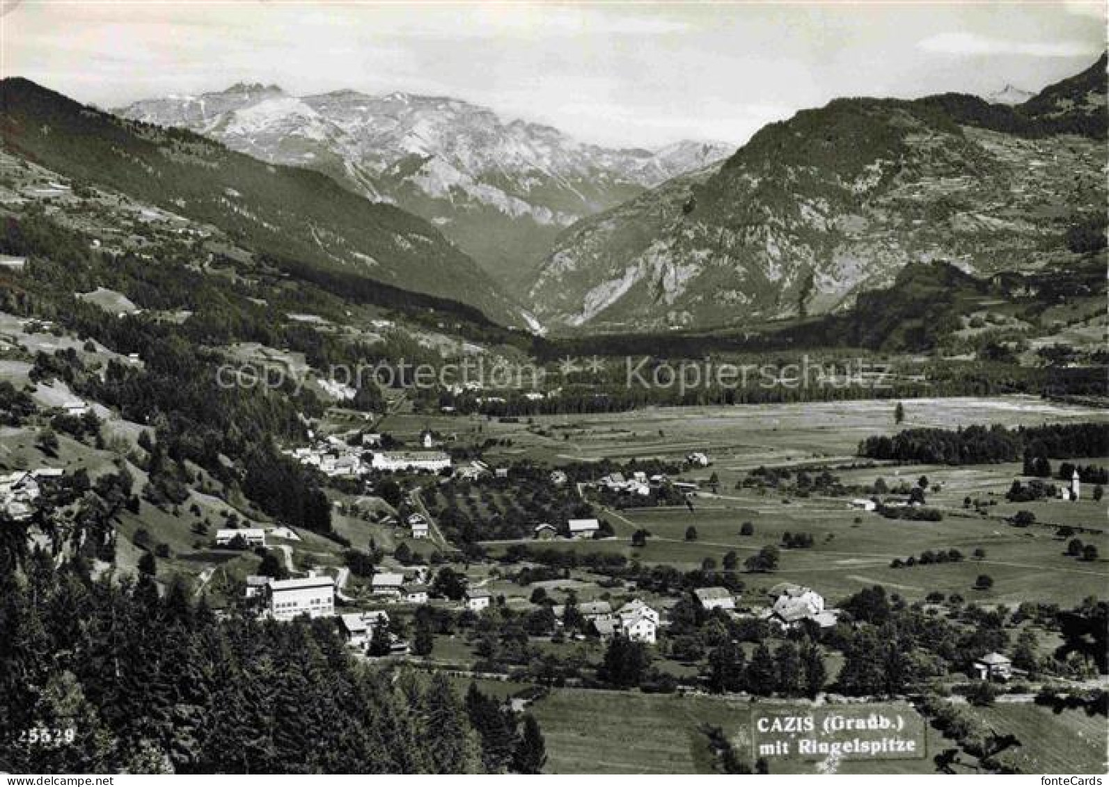 Cazis Hinterrhein GR Fliegeraufnahme mit Ringelspitze