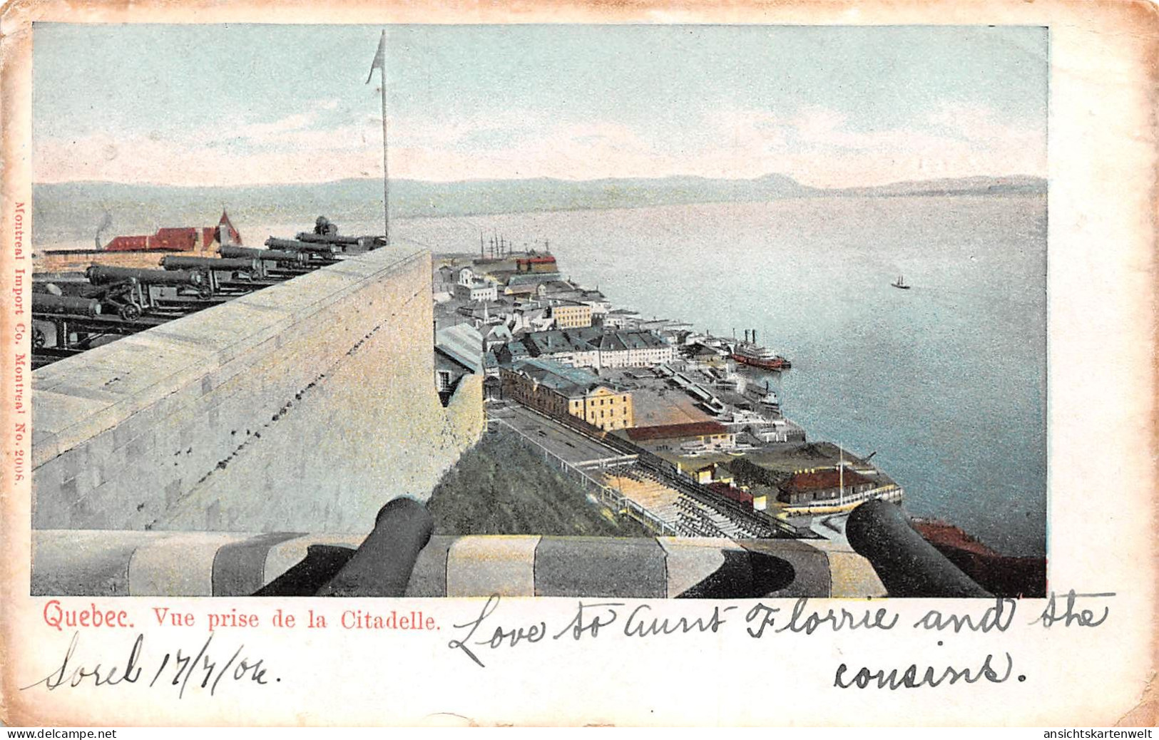 CDN Quebec Vue prise de la Citadelle gl1906 #188.346