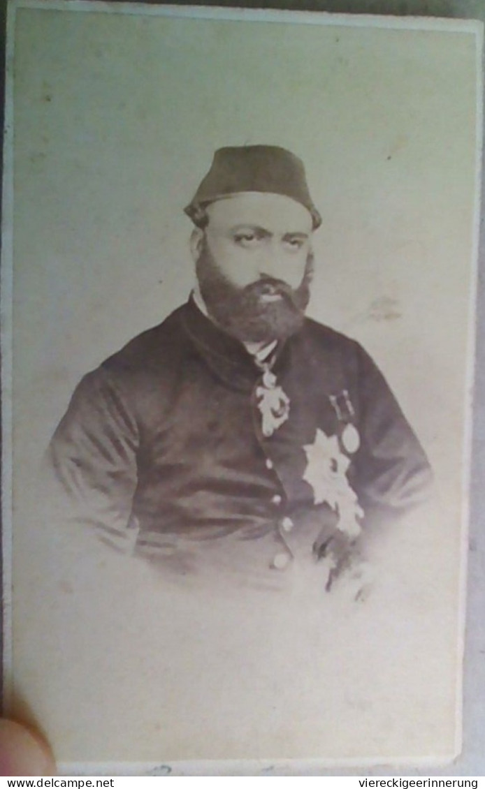 * CDV * , kleines Foto, Photo, Sultan Abdülaziz osmanisches Reich, عبد العزيز; , Türkei, TURQUIE, EMPIRE OTTOMAN