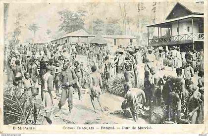Carte Postale Ancienne - République Centrafricaine - Congo Français - Bangui - Jour de Marché - Animée - Voyagée en 1926