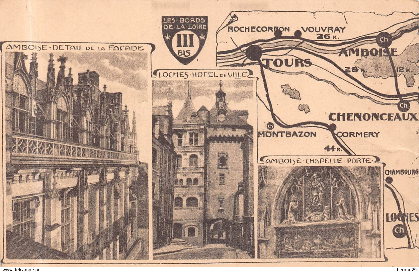 CENTRE VAL DE LOIRE  -  Belle serie de 11 cartes " LES BORDS DE LA LOIRE " Multivues anciennes et geographiques
