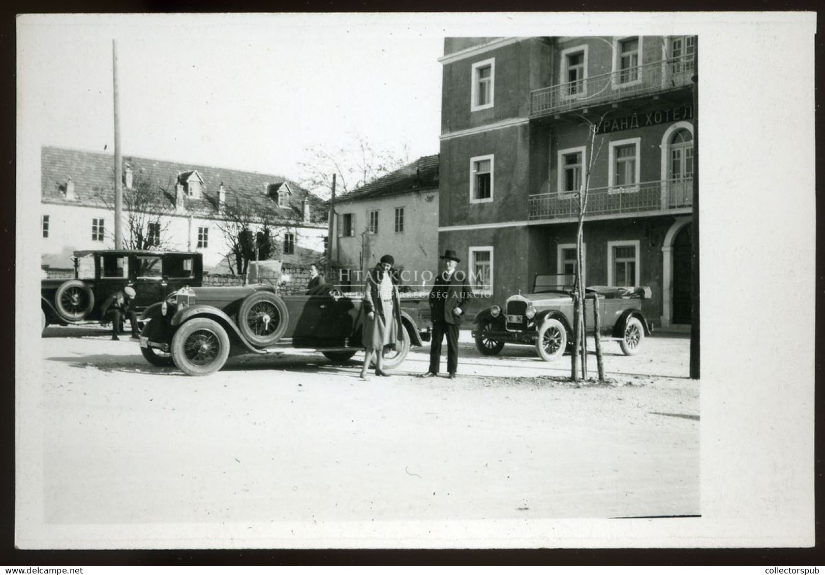 CETINJE 1929.  Automobilok, fotós képeslap
