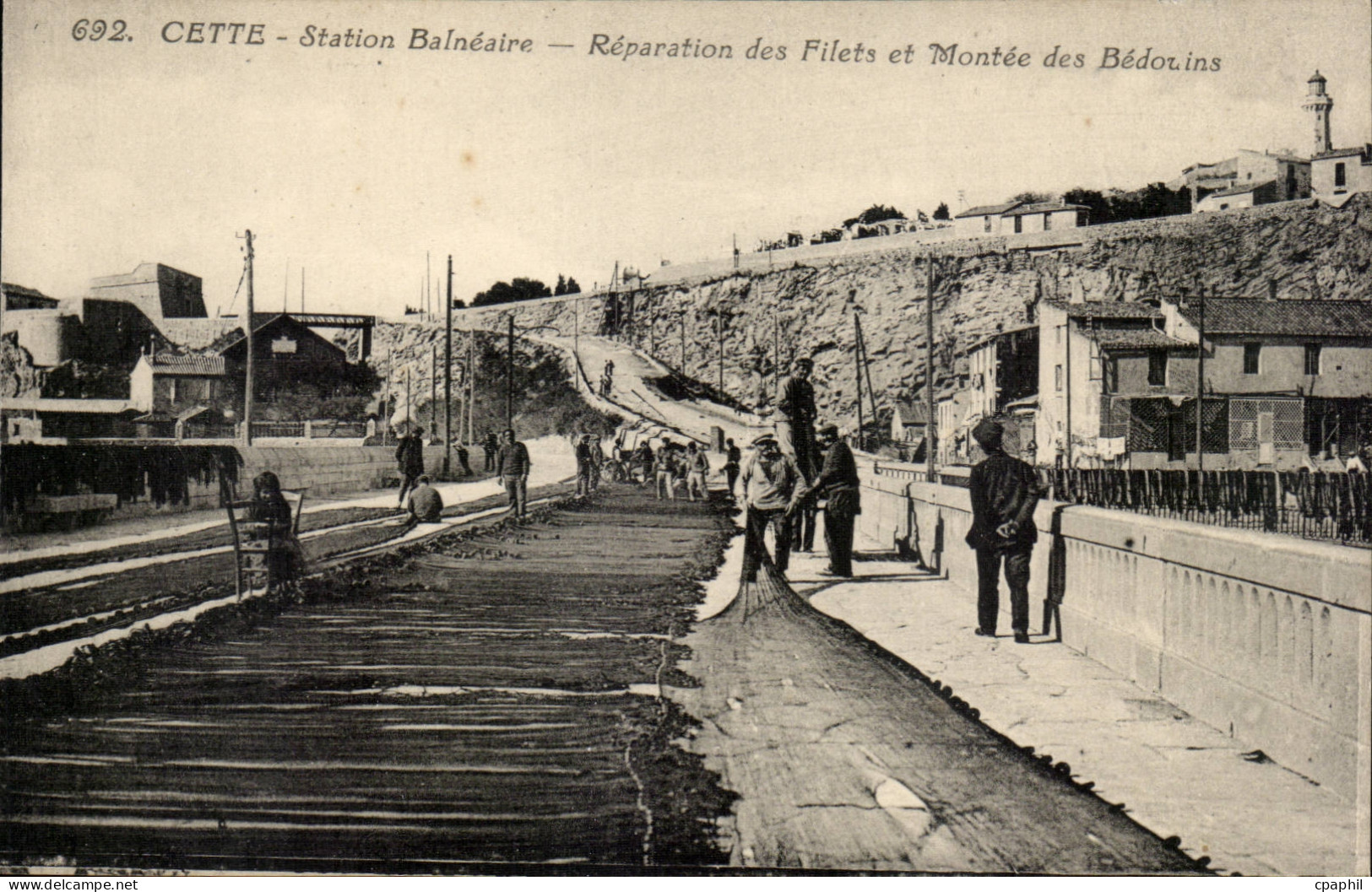 Cette Sete CPA Reparation des filets et montee des bedouins