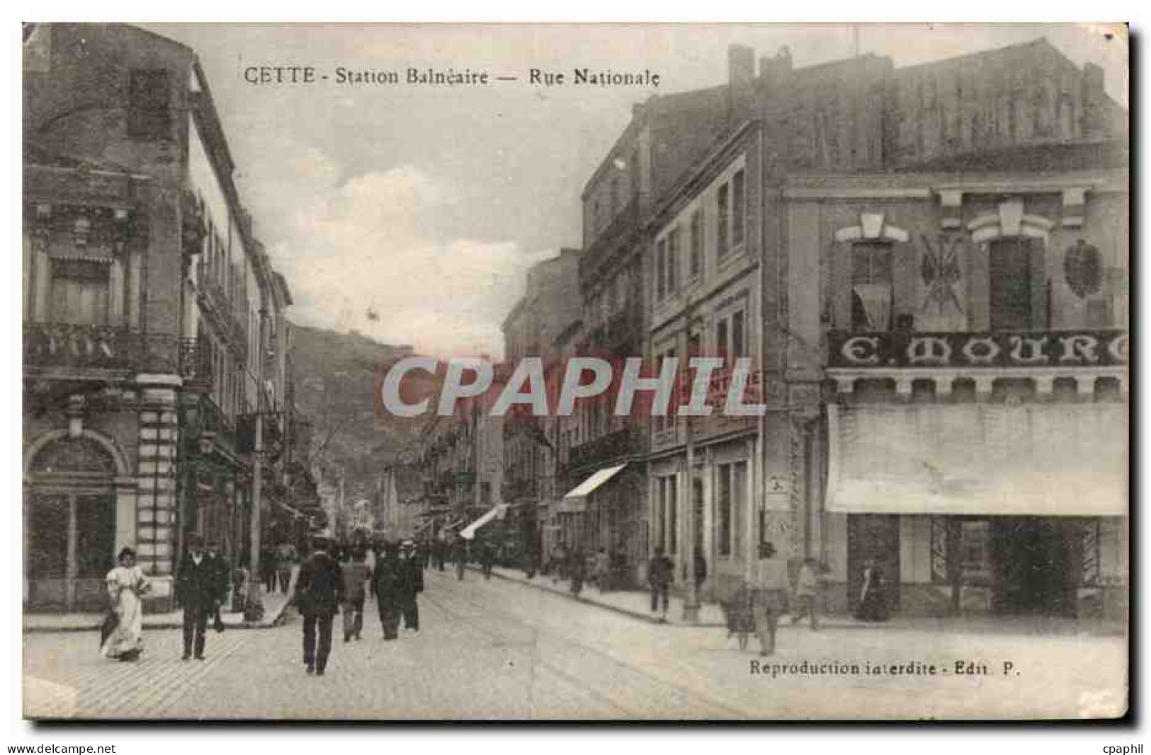 Cette Sete CPA Station balneaire Rue Nationale