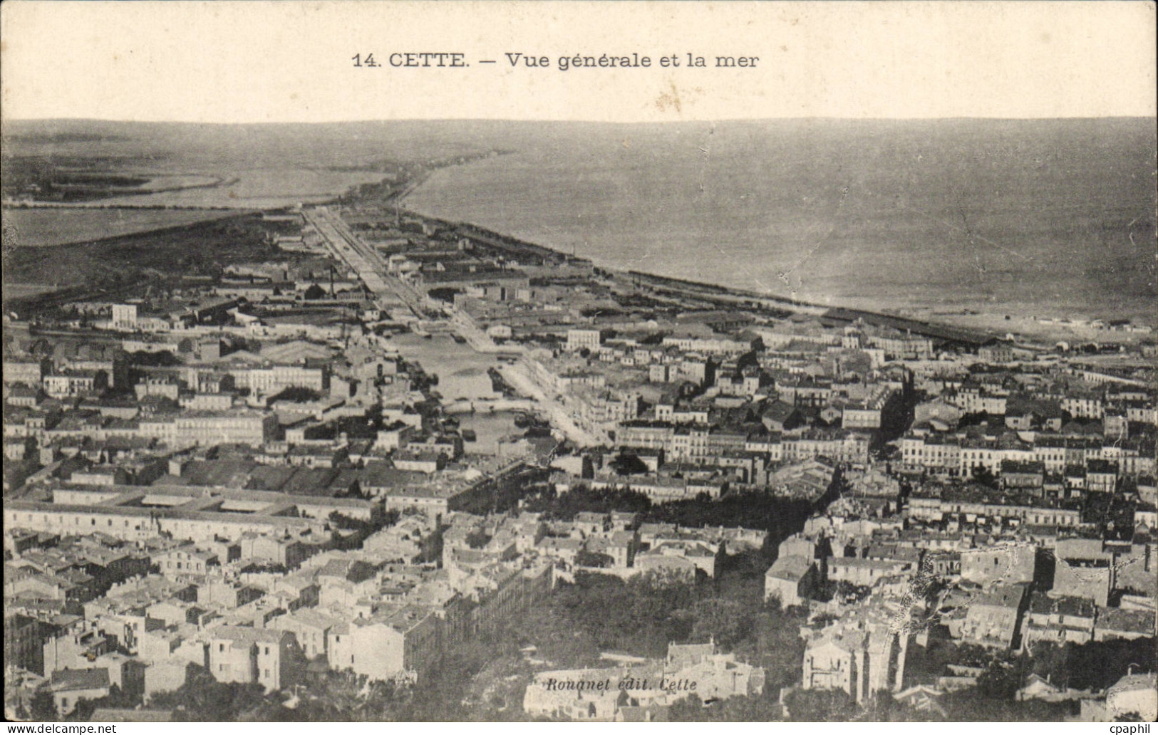 Cette Sete CPA Vue generale de la mer