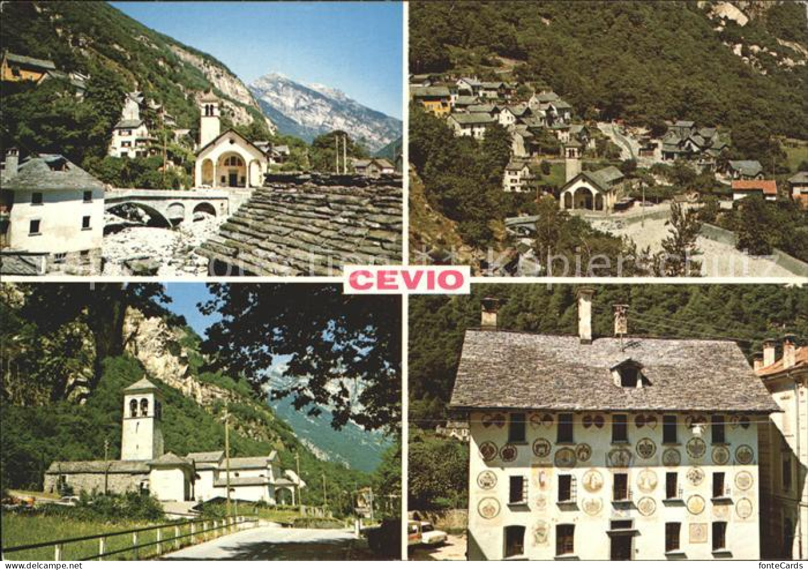 Cevio Dorfpartien Kirche
