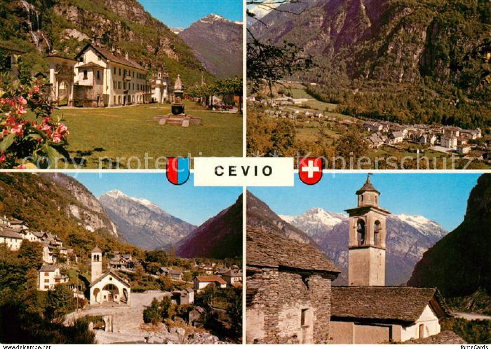 Cevio Kirche Panorama