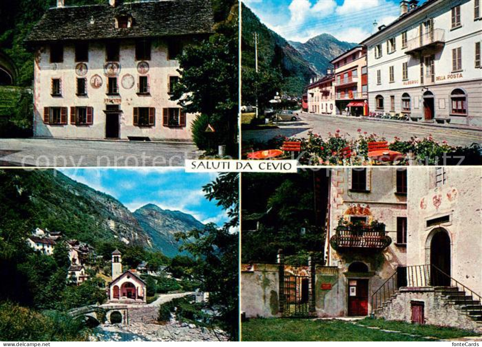 Cevio Teilansichten Kirche Alpen