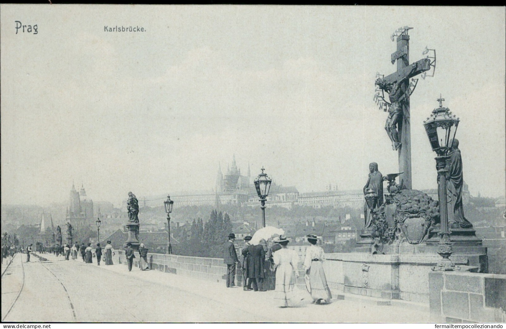 cf111 cartolina prag  praga karsbucke repubblica ceca