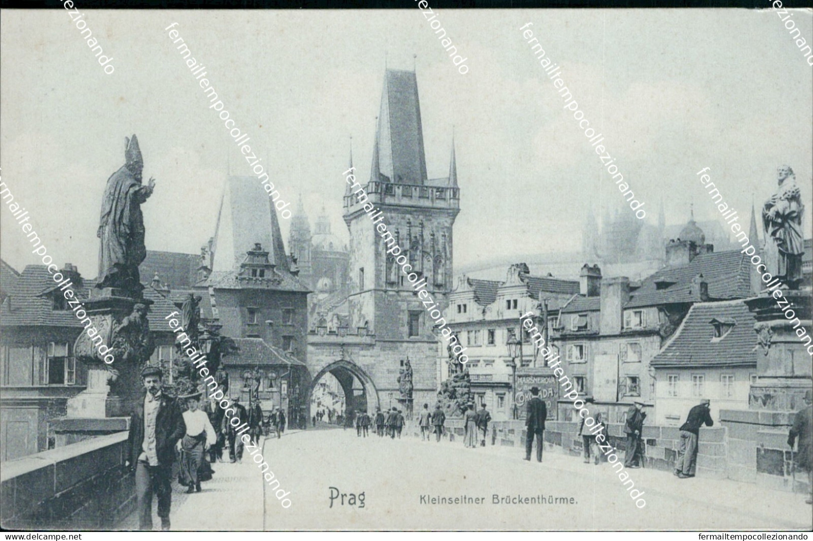 cf291 cartolina prag praga kleinseltner bruckenthome repubblica ceca