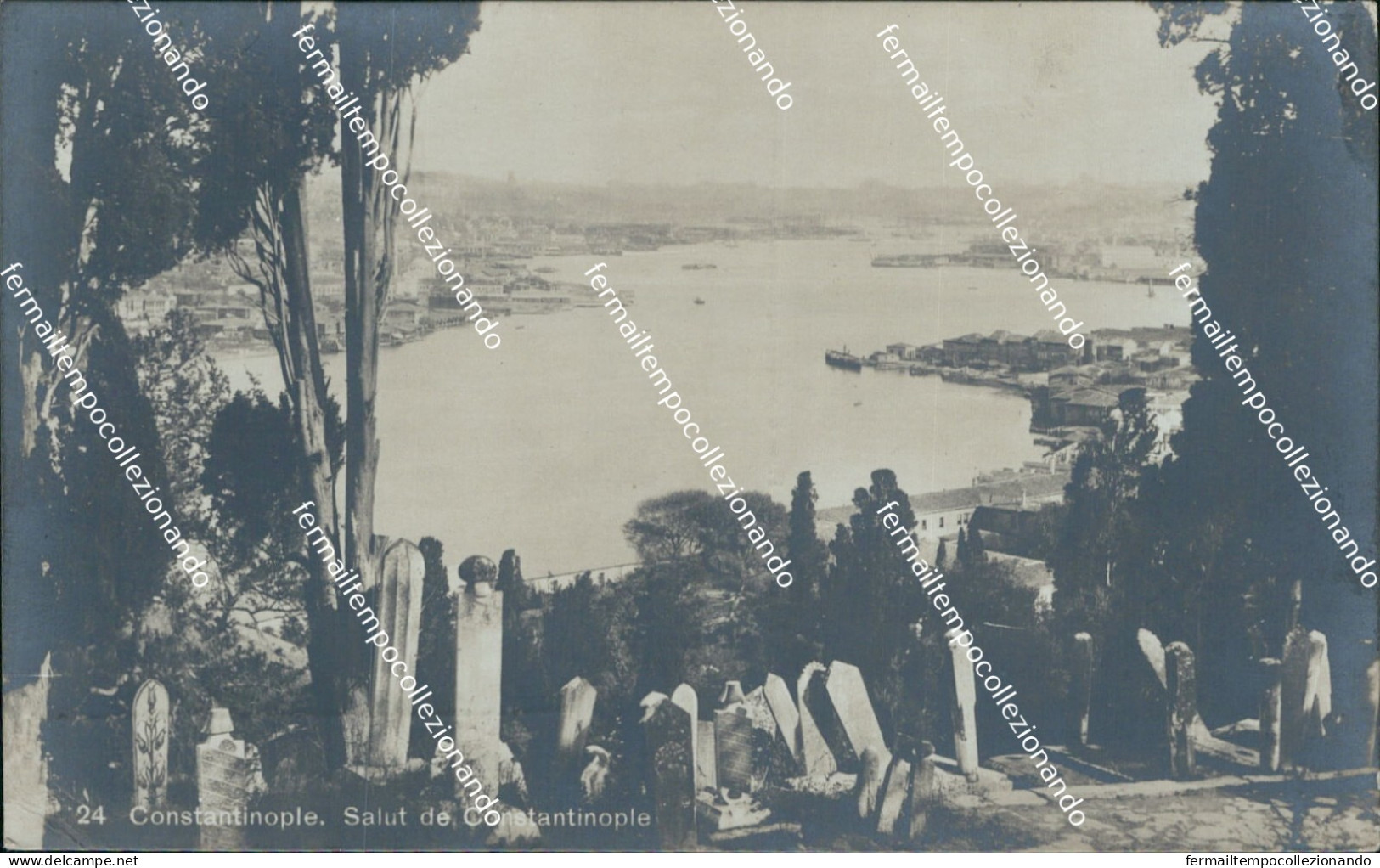cf490 cartolina fotografica  constantinople  turchia turkey