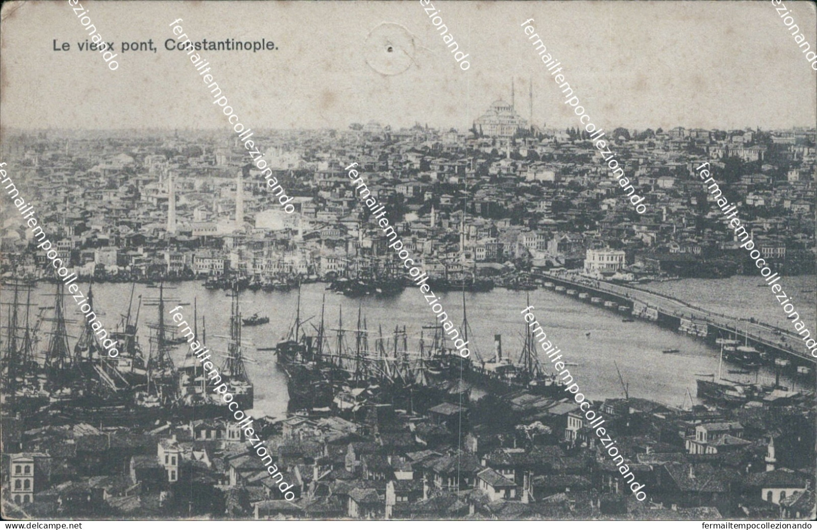 cf498 cartolina fotografica constantinople  turchia turkey