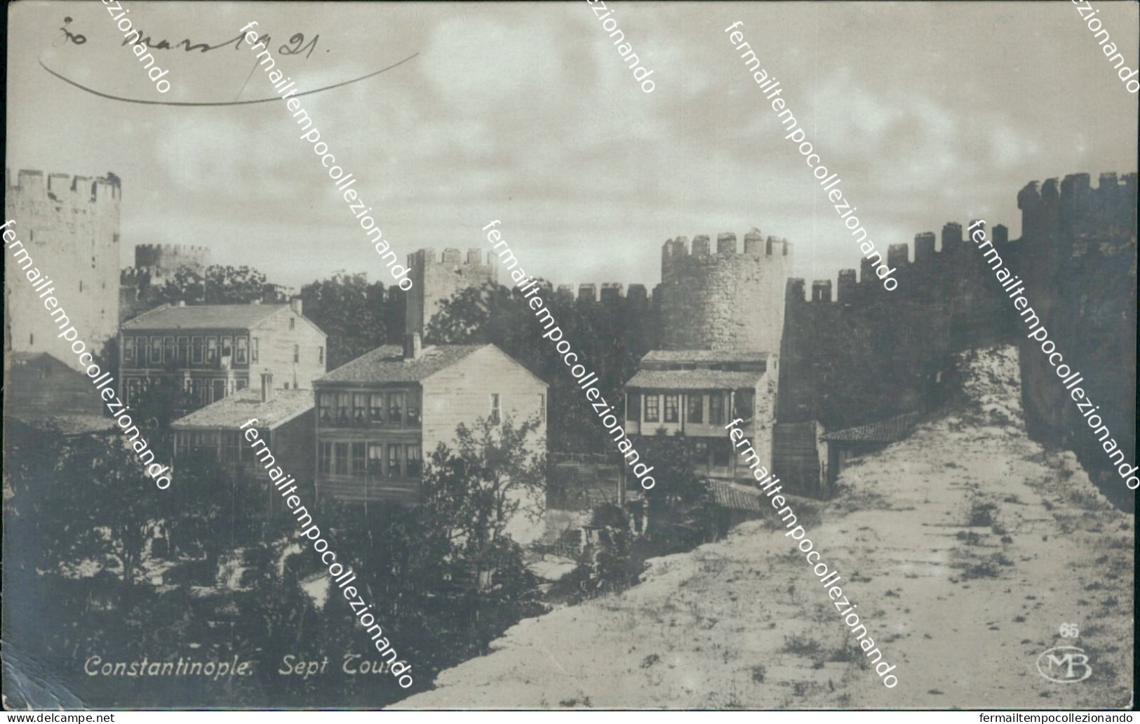 cf499 cartolina fotografica constantinople  turchia turkey