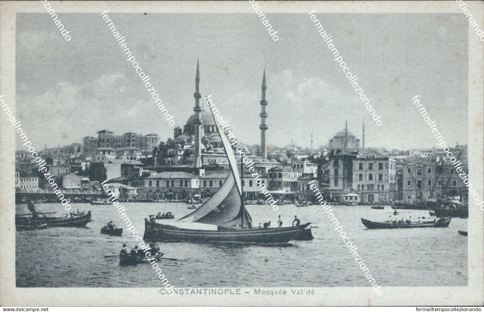 cf501 cartolina constantinople mosque turchia turkey