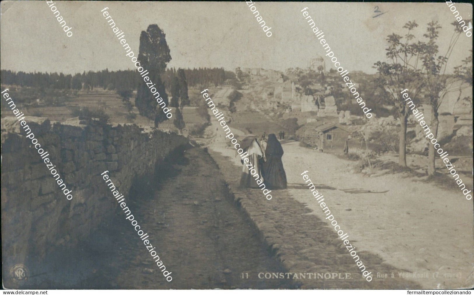 cf502 cartolina  fotografica constantinople  turchia turkey