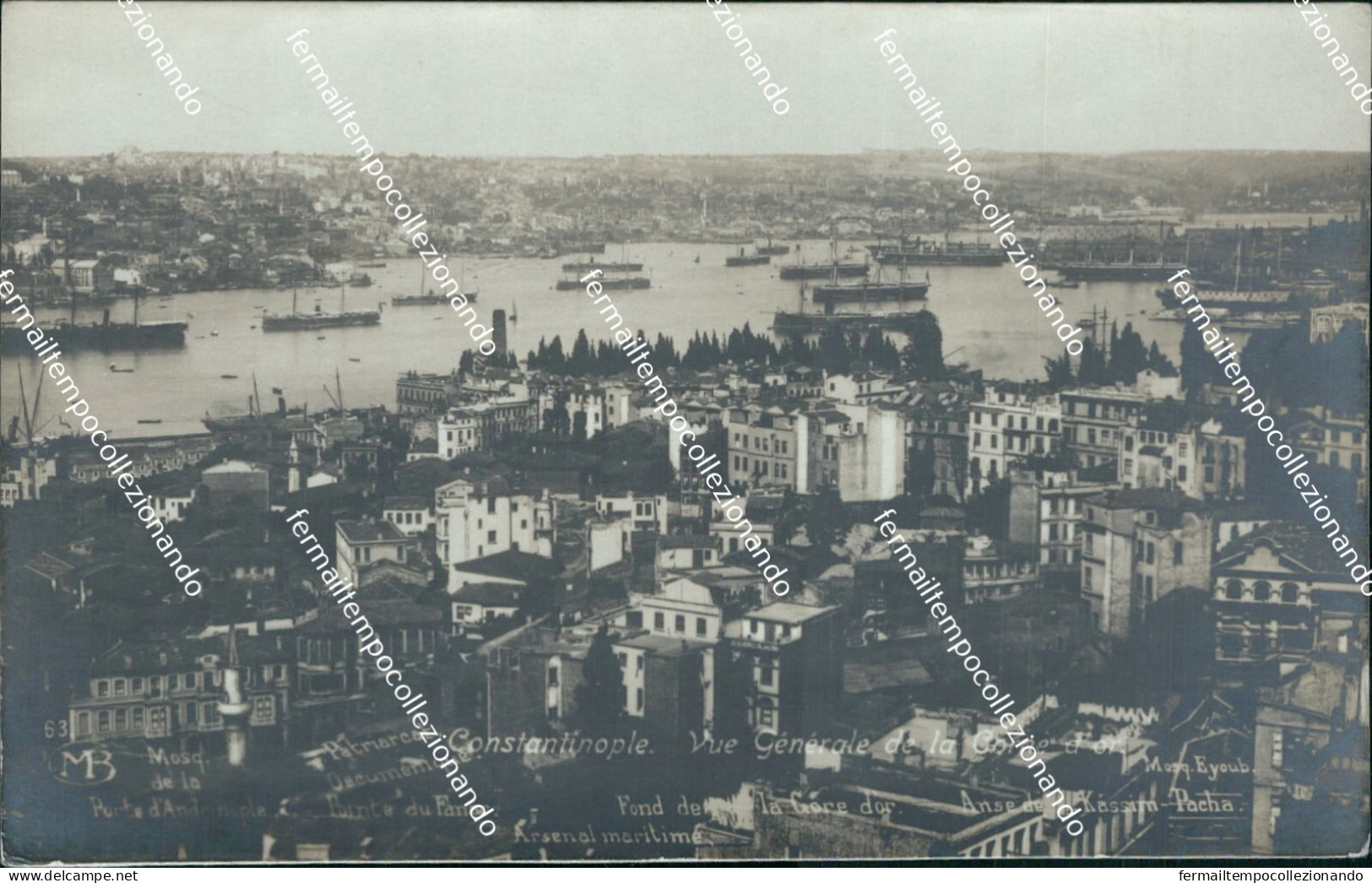 cf503 cartolina  fotografica constantinople  turchia turkey