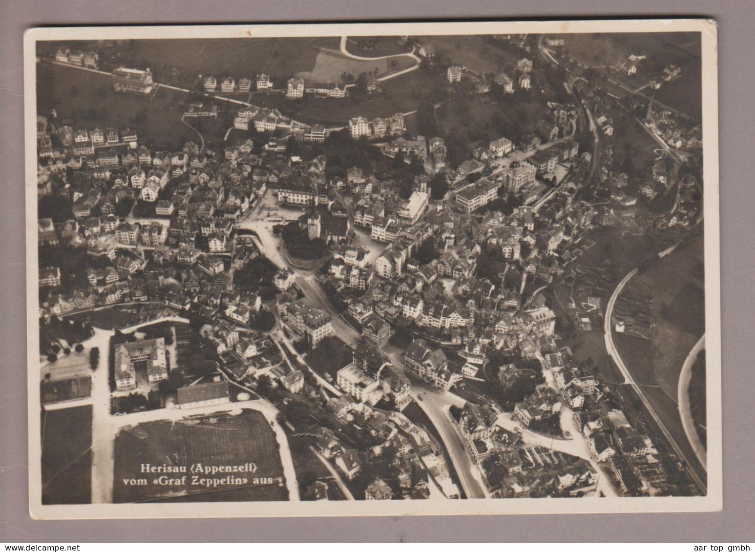 CH AI Appenzell 1932-09-08 Flugaufnahme vom "Graf Zeppelin" aus