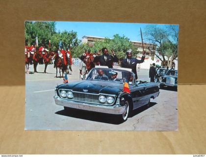 REPUBLIQUE DU TCHAD CPSM Présidents Tombalbaye et Mobutu automobile décapotable gros plan