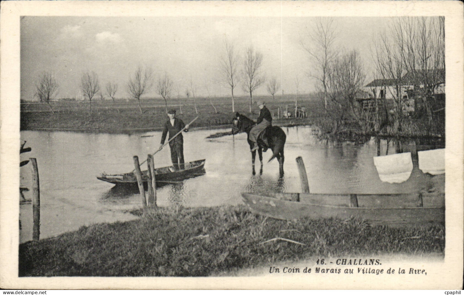 Challans CPA Un coin de marais au village de la rive