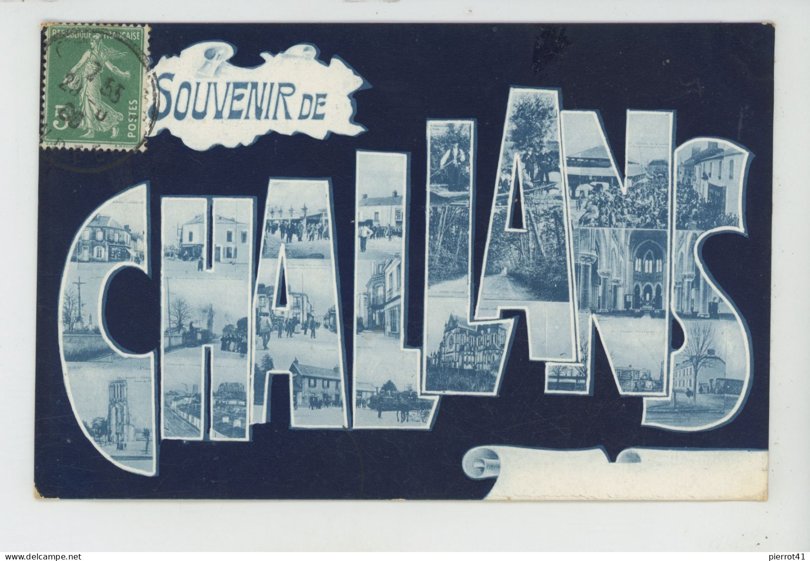 CHALLANS - Jolie carte vues multiples " Souvenir de CHALLANS "