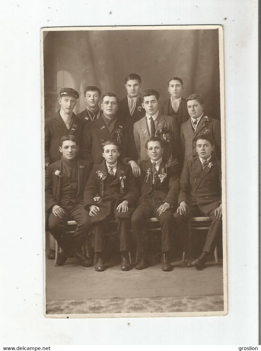CHALON SUR SAONE (71) CARTE PHOTO AVEC CONSCRITS 1924 (PHOTO HENRY CHALON SUR SAONE)