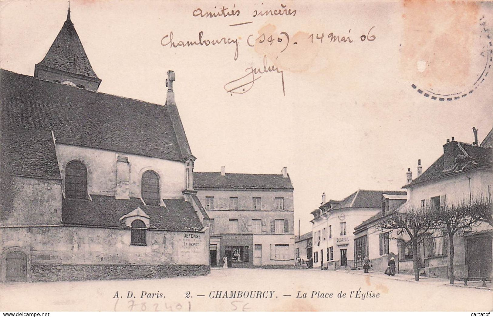 CHAMBOURCY .  La Place del'Eglise