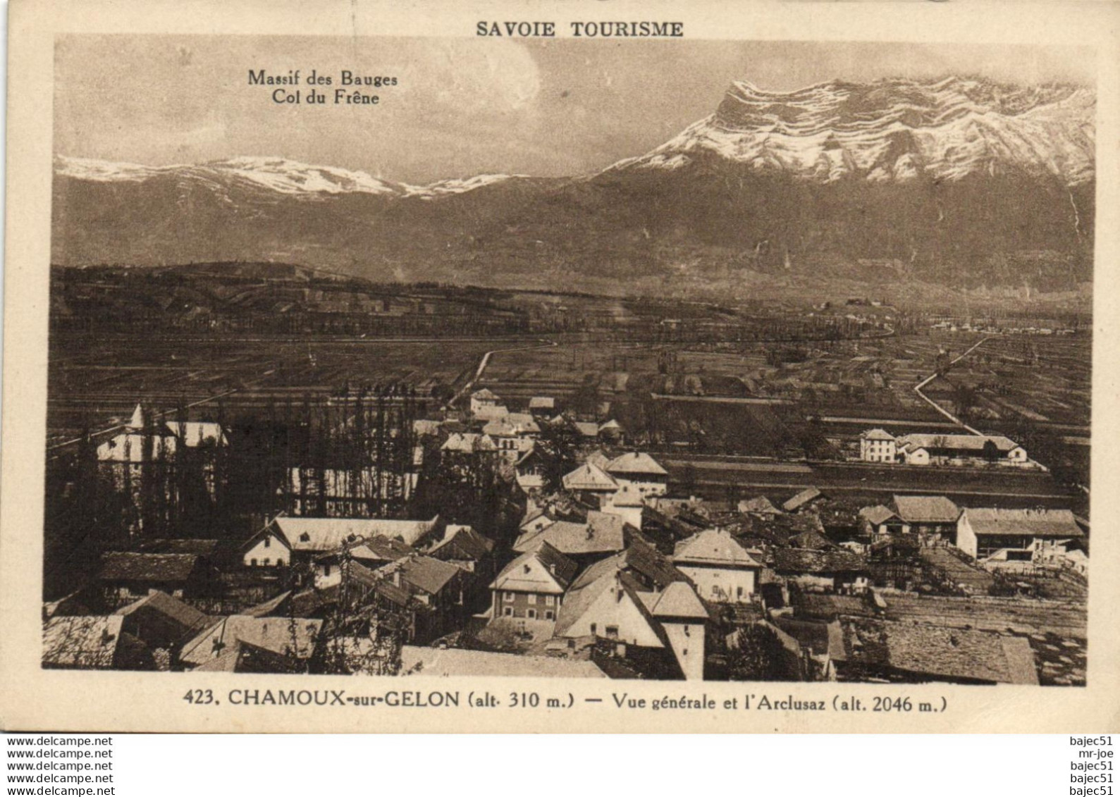 Chamoux sur Gelon - vue générale et l'Arclusaz