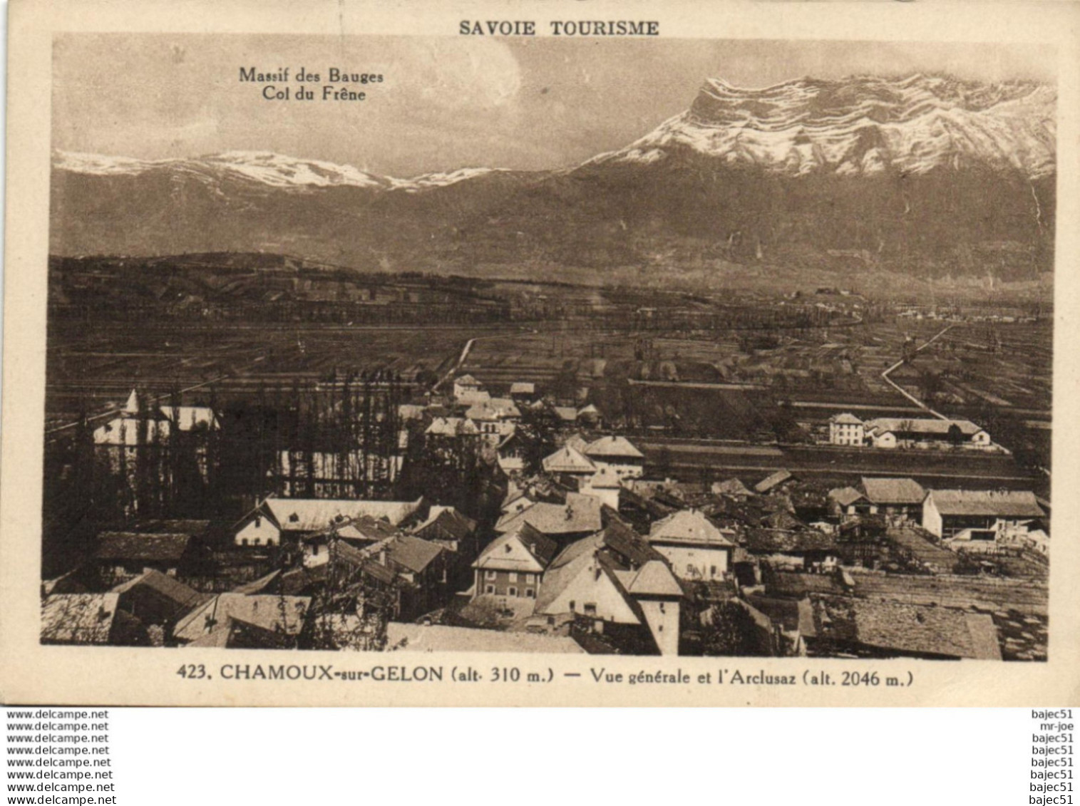 Chamoux sur Gelon - vue générale et l'Arclusaz