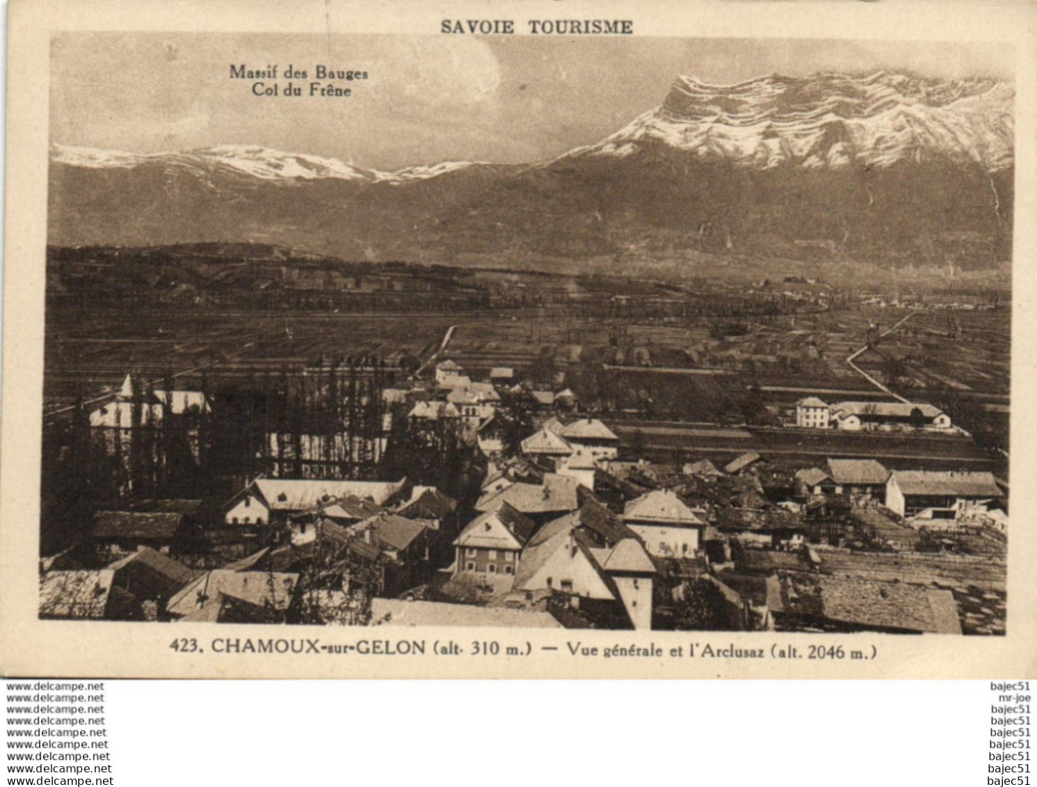 Chamoux sur Gelon - vue générale et l'Arclusaz