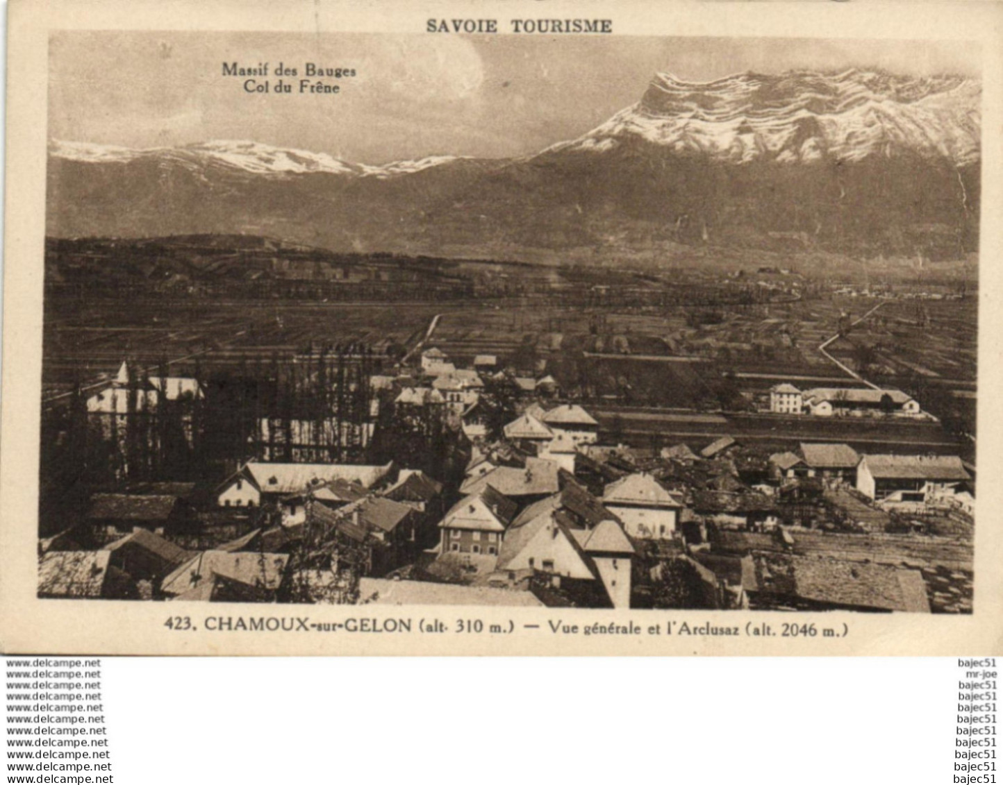 Chamoux sur Gelon - vue générale et l'Arclusaz