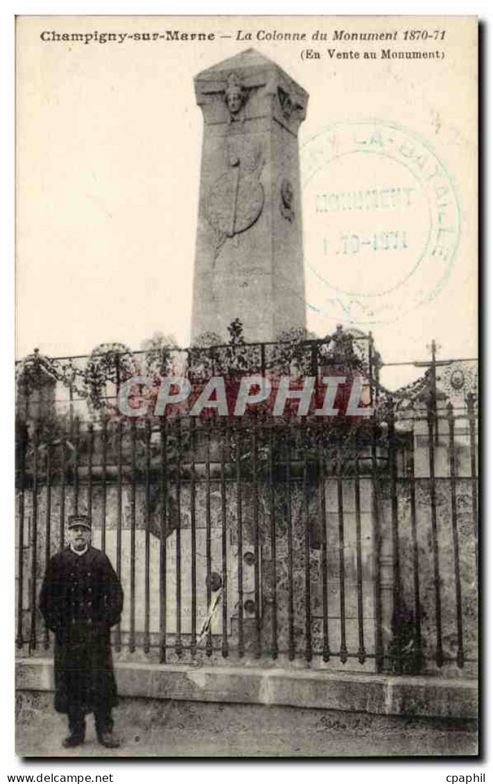 Champigny sur Marne CPA La colonne du monument 1870 1871