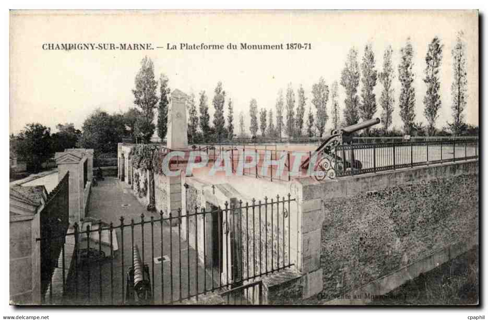 Champigny sur marne CPA La plateforme du monument 1870 1871 guerre