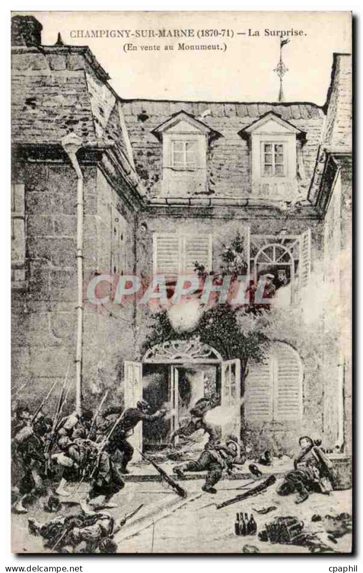 Champigny sur marne CPA La surprise 1870 1871