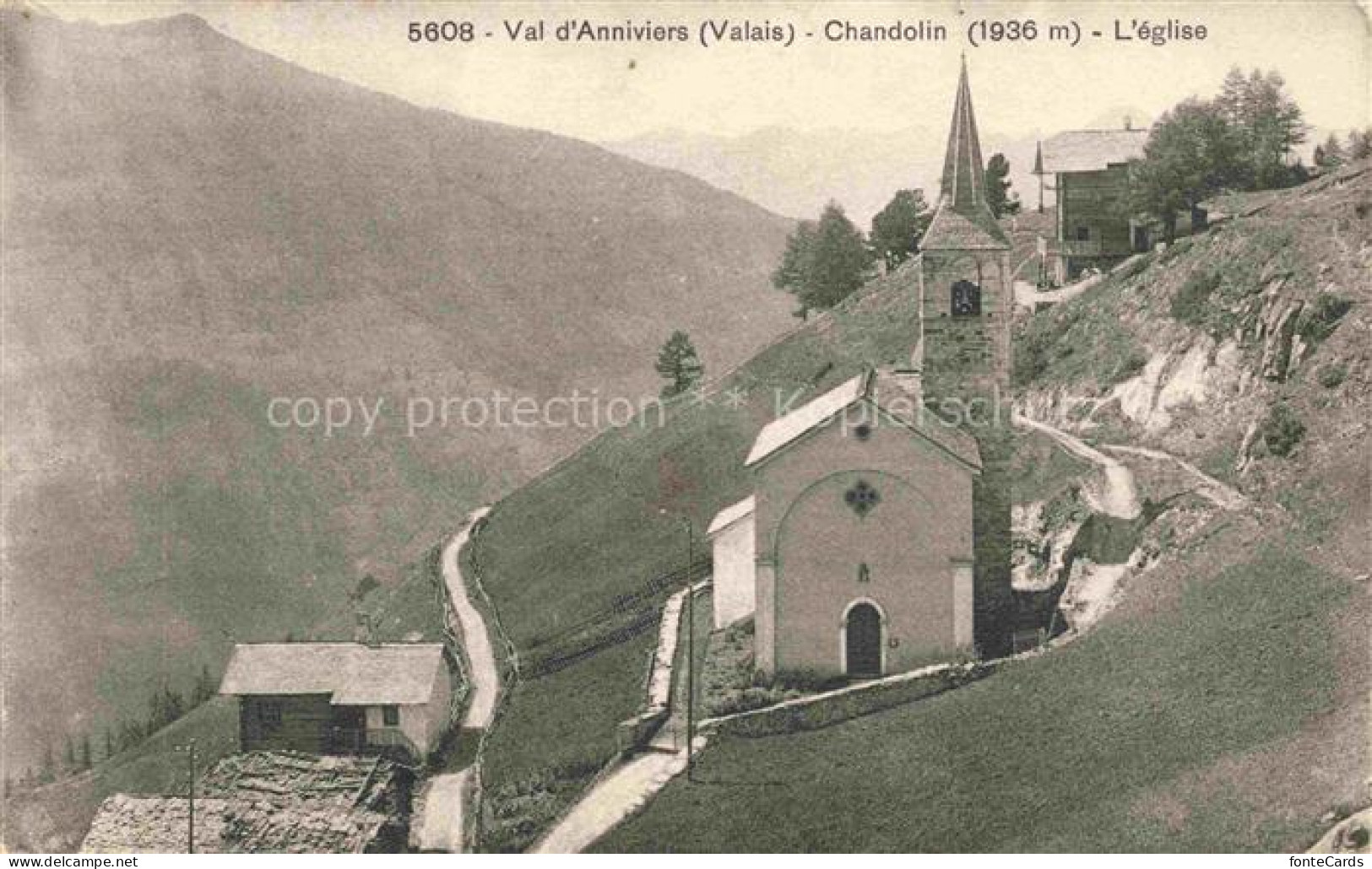 Chandolin 2000m Anniviers Sierre VS Eglise Kirche Val-d Anniviers Bergdorf Berge