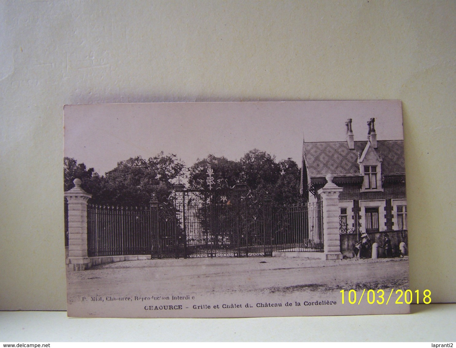CHAOURCE (AUBE) GRILLE ET CHALET DU CHATEAU DE LA CORDELIERE.