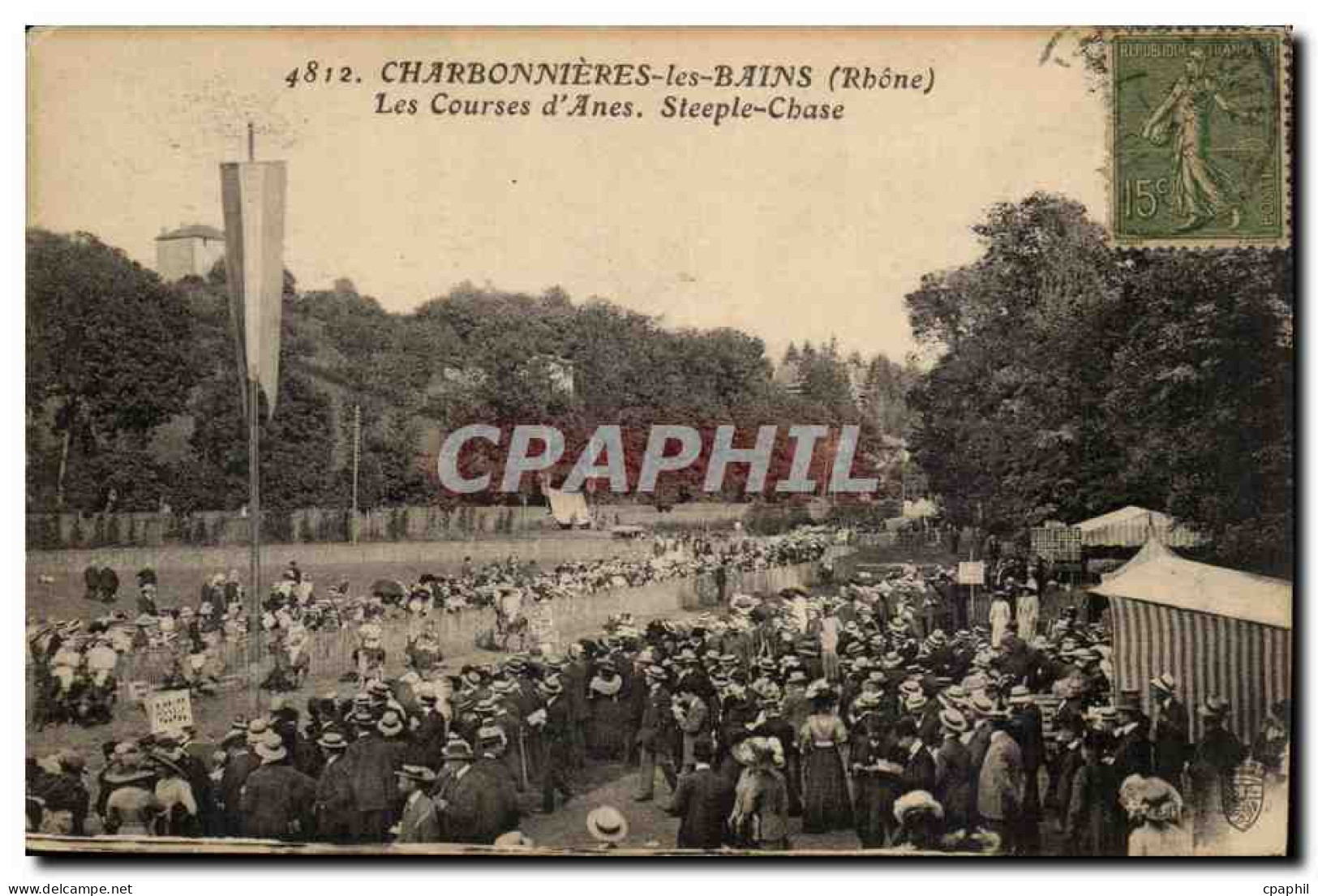 Charbonnieres les Bains CPA Les courses d'anes Steeple Chase (ane donkey) TOP