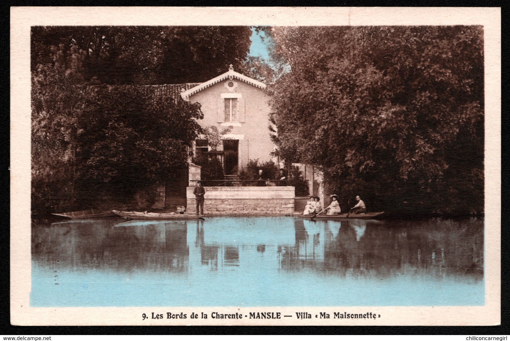 Charente - Mansle - Villa " Ma Maisonnette " - Barque - Animée - Edit. NOUVELLLES GALERIES - Colorisée