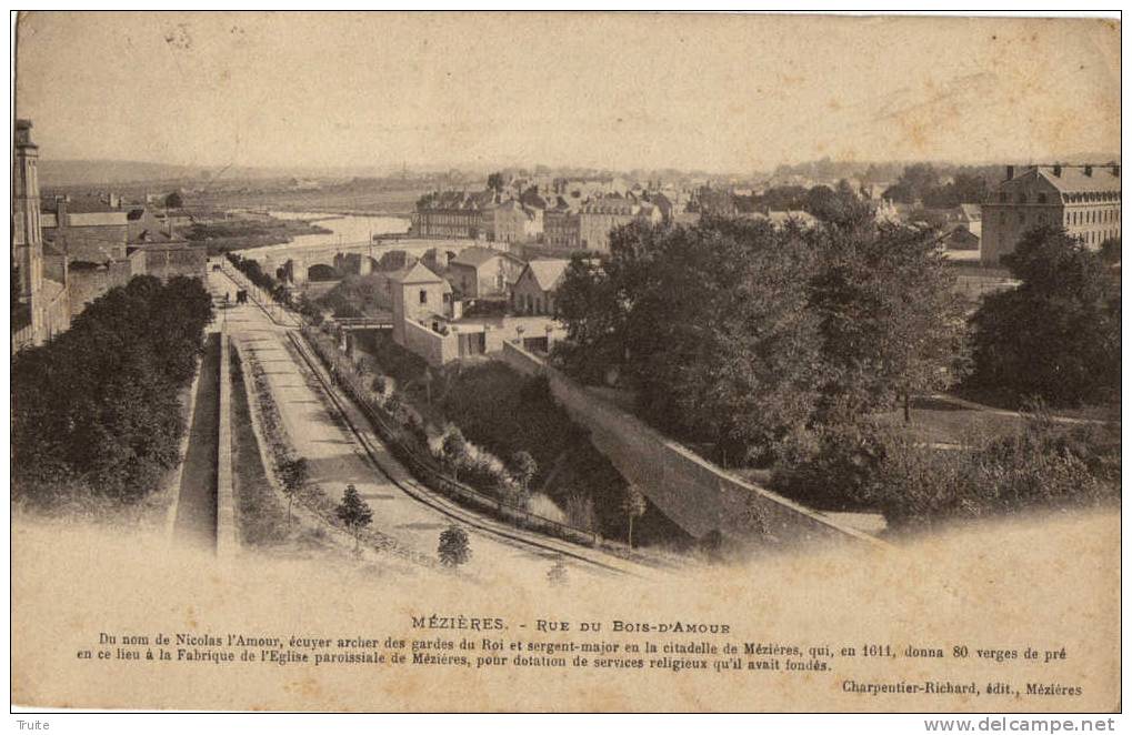 CHARLEVILLE-MEZIERES RUE DU BOIS-D'AMOUR EN 1906