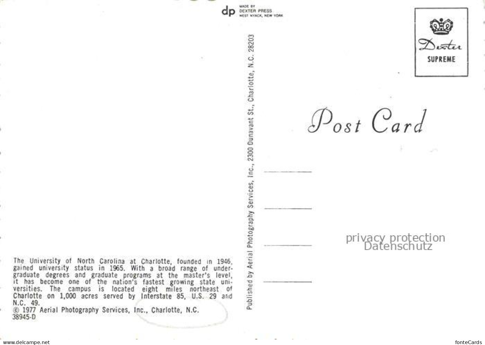 Charlotte North Carolina USA University of North Carolina